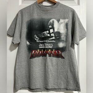 NASCAR  Jack Daniel's Racing Clint Bowyer graphic t-shirt gray Size Large